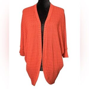 LulaRoe Women's Orange Open-Front Sweater